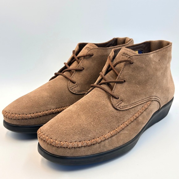 SAS Shoes - SAS Kich Lace Up Ankle Boots Womens 11M Tripad Comfort Suede Chukka Tan Almond
